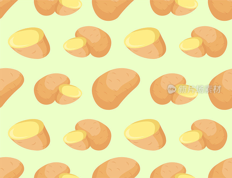 马铃薯的无缝花纹纹理。