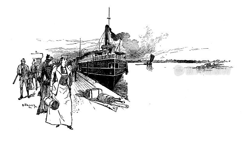 1897年的运动和消遣:码头