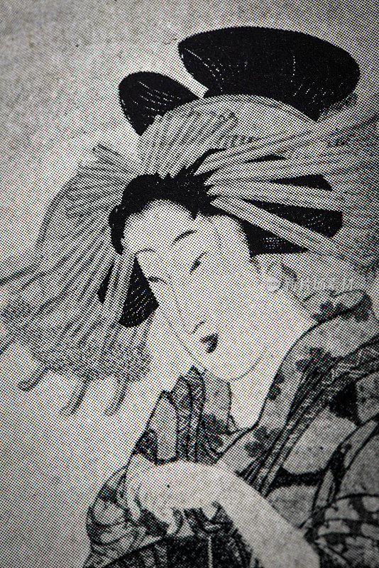 日本古董插图:Shunsen的女人