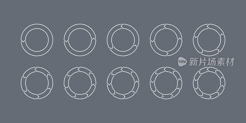 箭头圆的向量集合