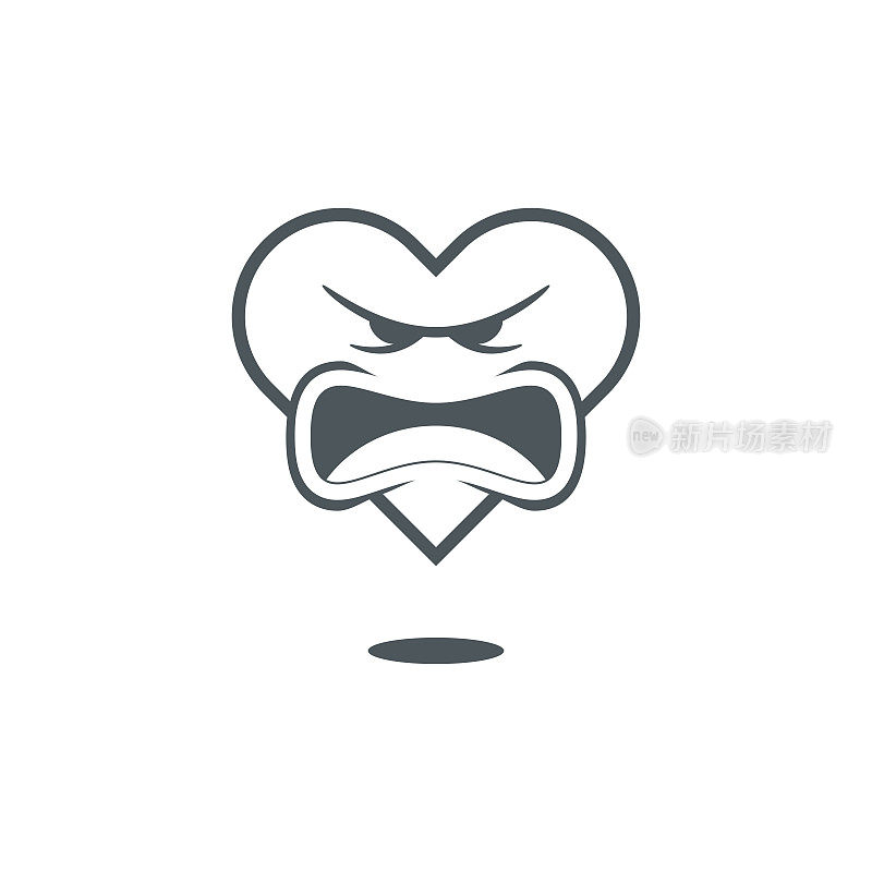 可爱的表情，愤怒的脸图标