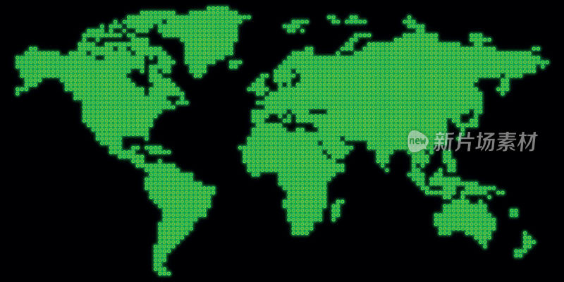 世界地图全球霓虹新闻矢量股票插图