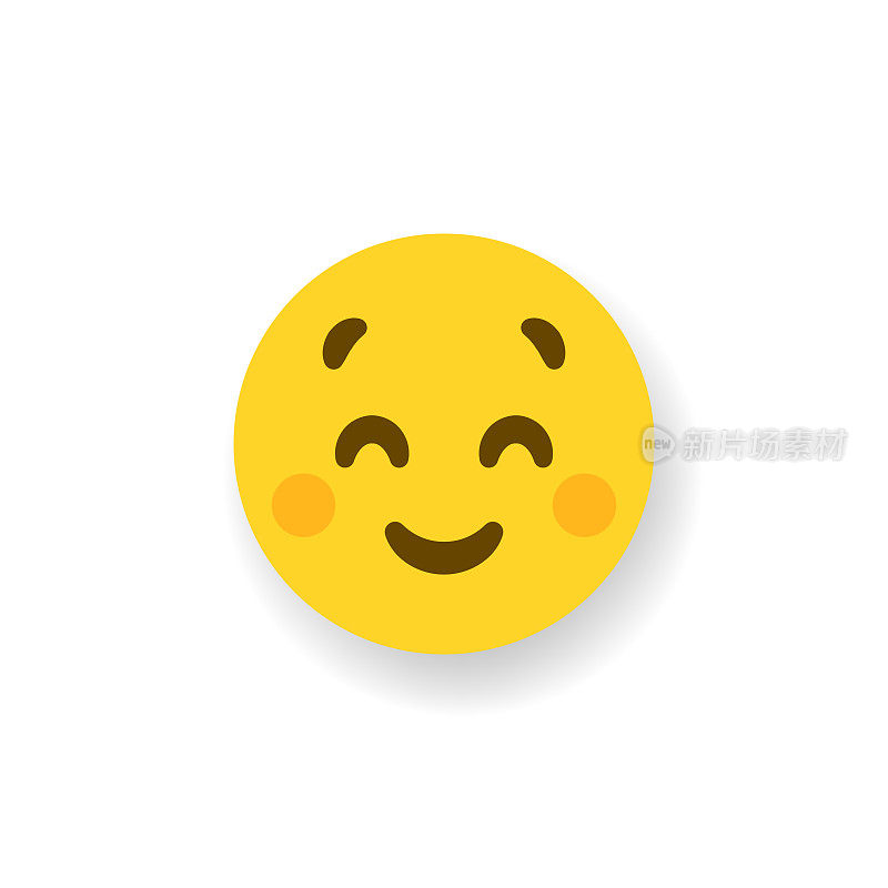 Emoticon平面设计投阴影效果