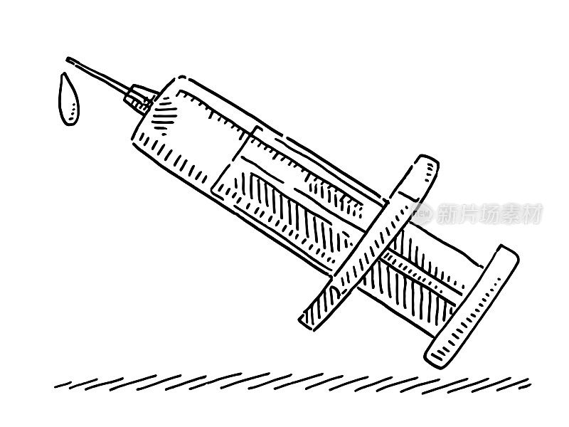 注射器注射滴符号绘图