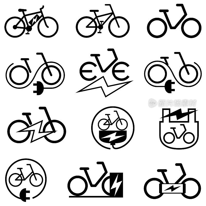 电动自行车图标组
