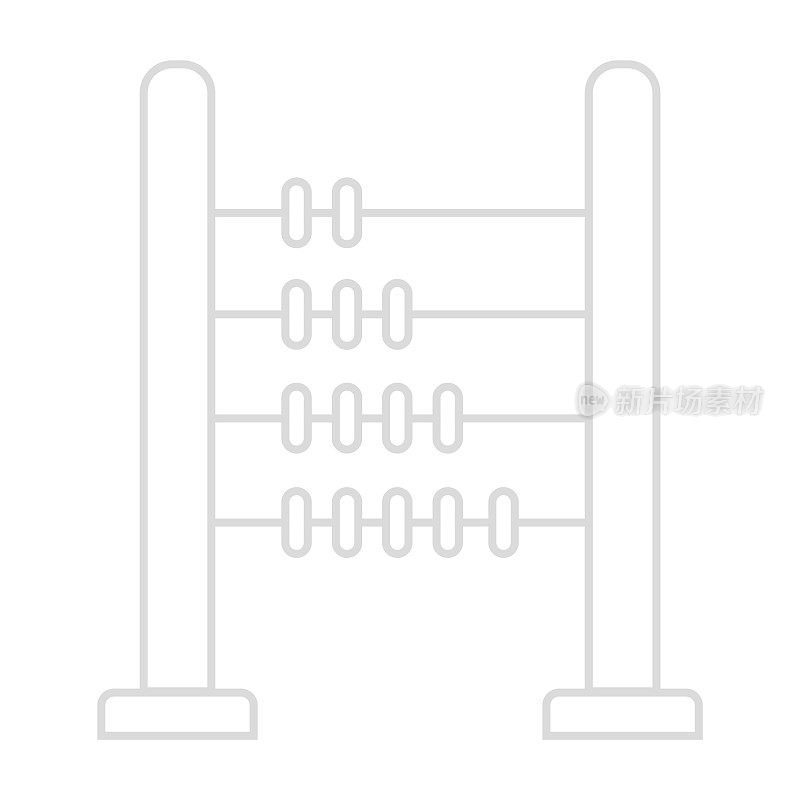 算盘，珠子，数学图标