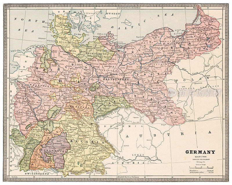 1883年的德国地图