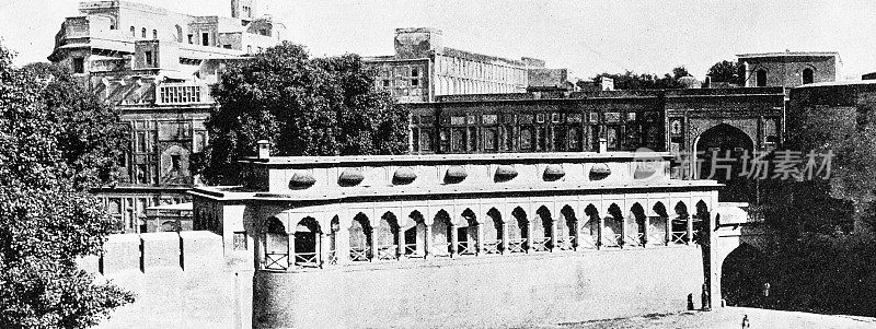 1895年印度的人物和地标:堡垒，兰吉特・辛格的宫殿