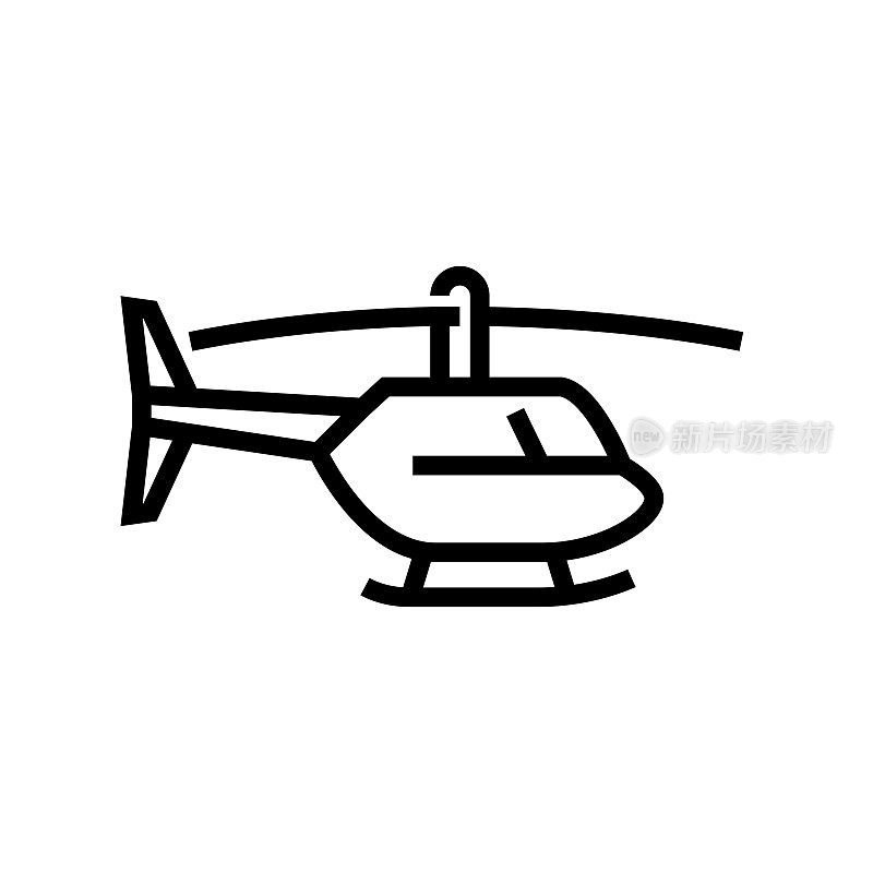 直升机线图标