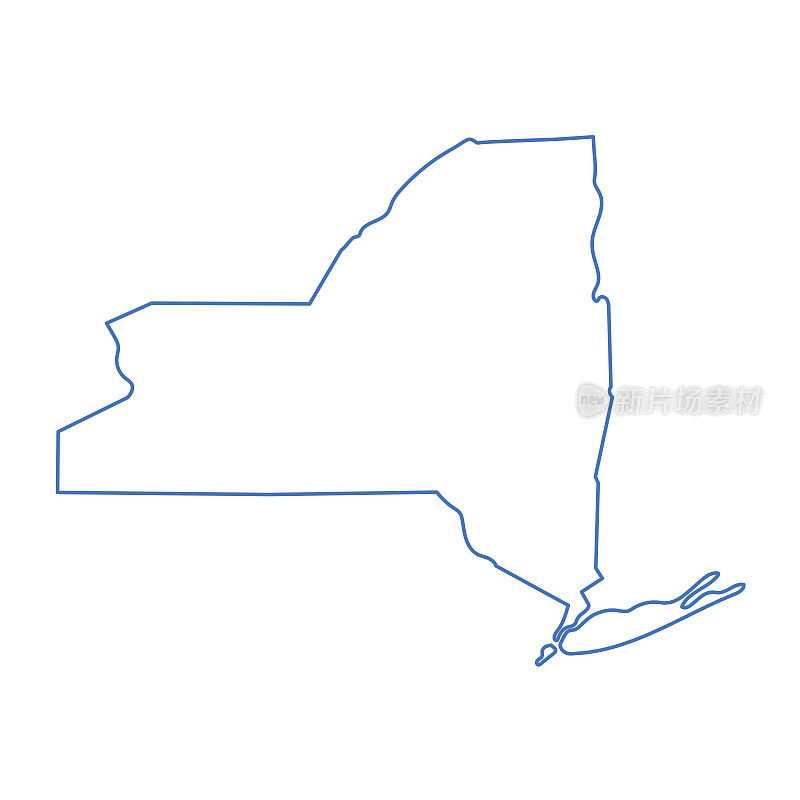 纽约地图的抽象轮廓
