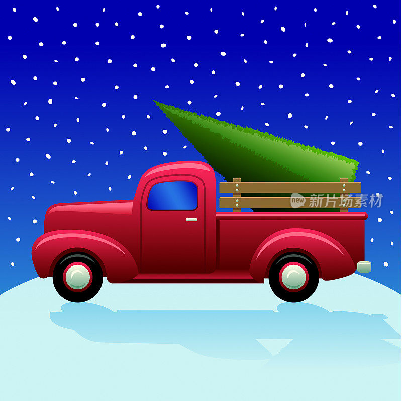 卡车上的圣诞树