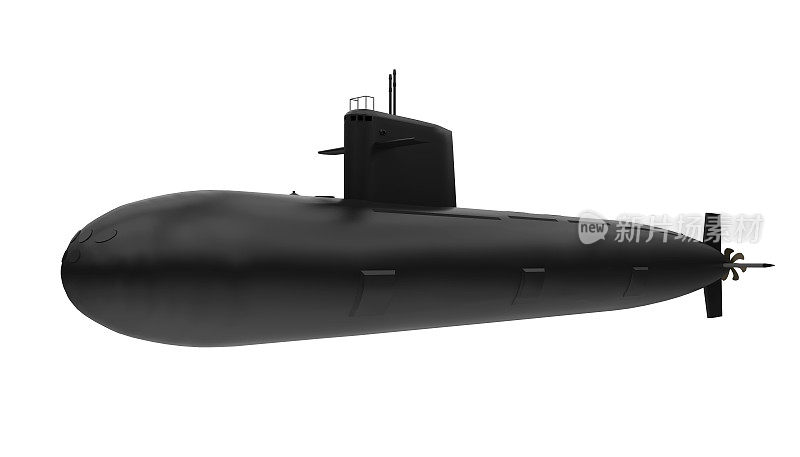 黑色的潜艇孤立