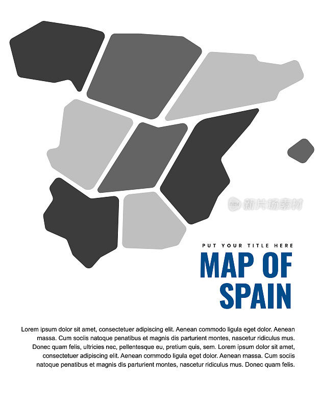 西班牙地图封面设计