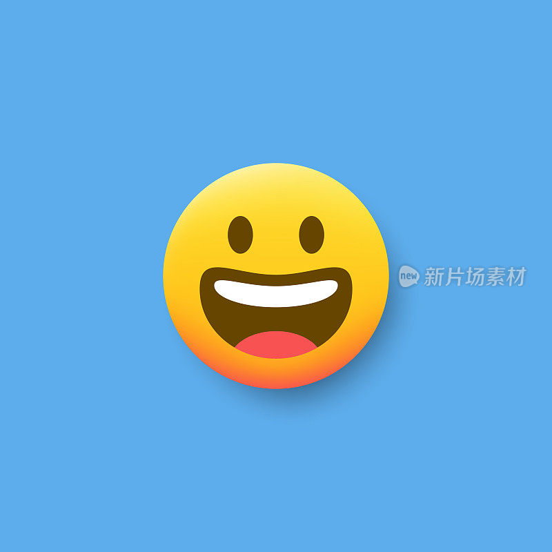 Emoticon平面设计投阴影效果