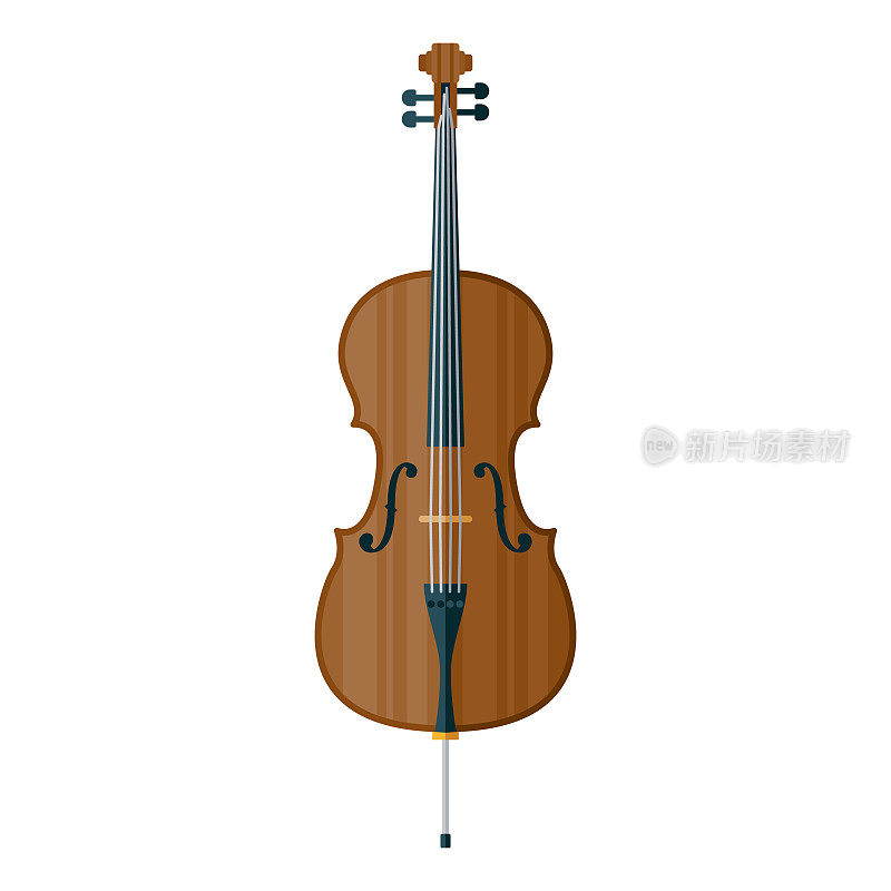 大提琴图标上透明的背景