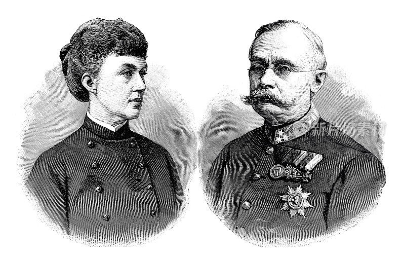 阿道夫・祖・拿骚公爵,卢森堡摄政王和他的妻子