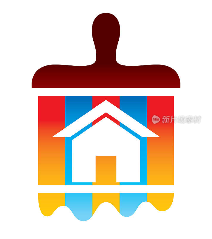 房屋和家庭绘画和装饰标志
