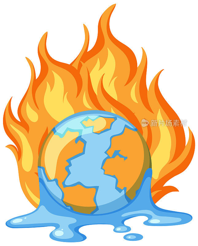 地球因高温而着火