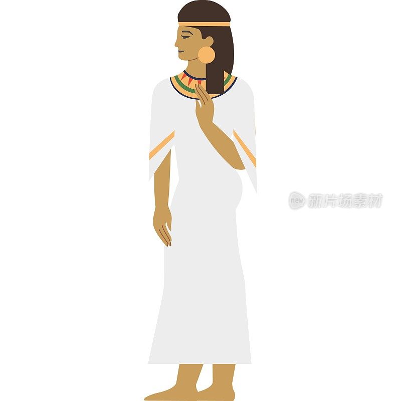 古埃及女王矢量图标层次在埃及的概念