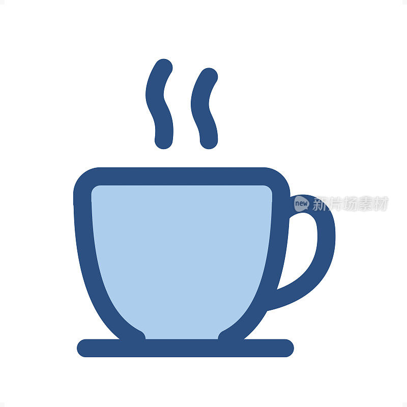咖啡杯-轮廓图标-像素完美标志