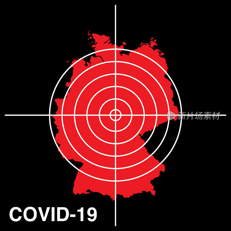 COVID-19德国目标地图图标