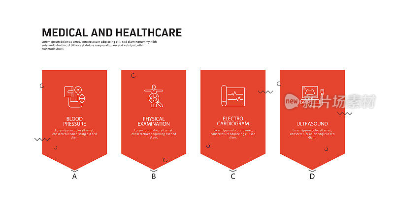 医疗保健和医疗概念信息图设计矢量插图