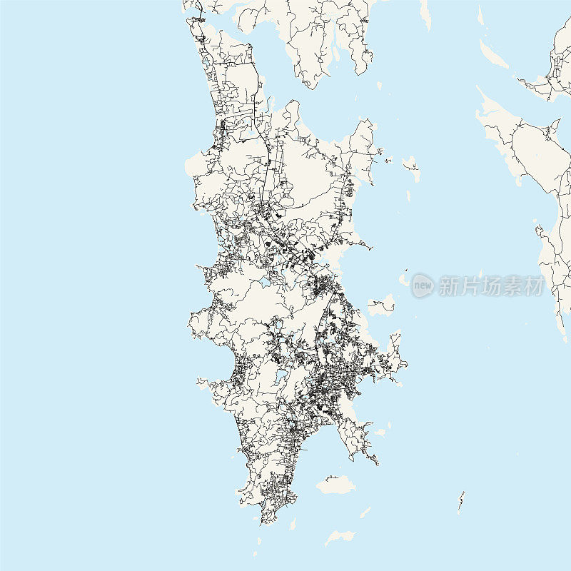 泰国普吉岛矢量地图