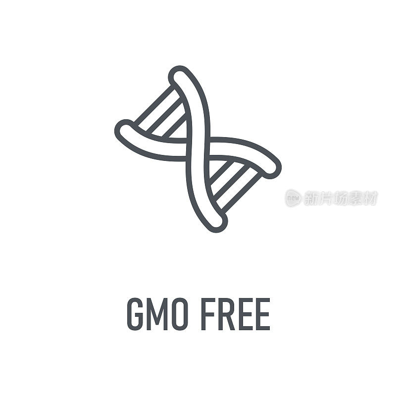 GMO自由。自然产品。过敏原。食物不耐受。电脑图标,标签。贴纸。矢量插图。