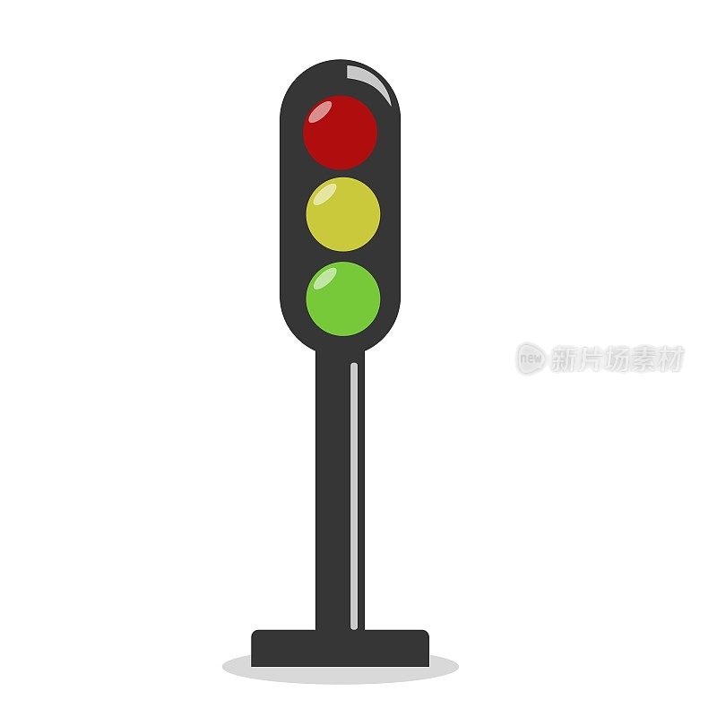 交通灯有红、绿、黄三种颜色