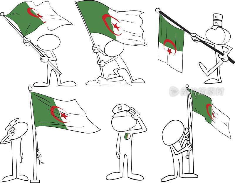 阿尔及利亚国旗下的无名人物