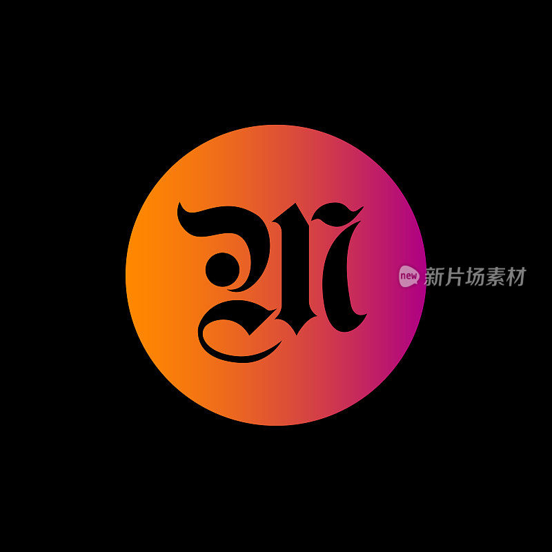 字母M标志