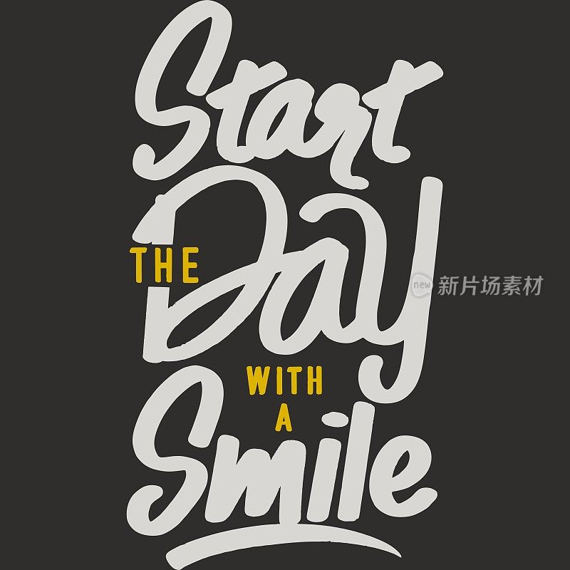 用微笑开始新的一天。