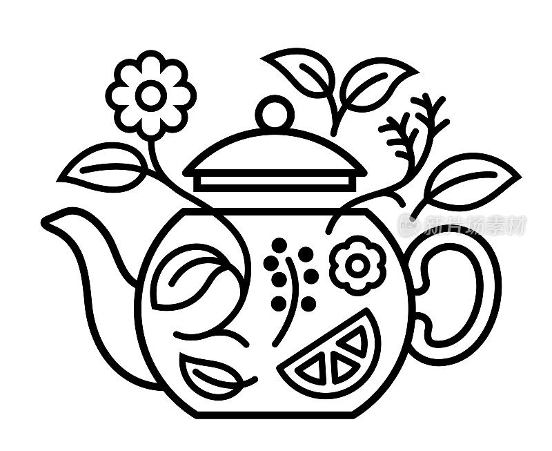 香草茶壶