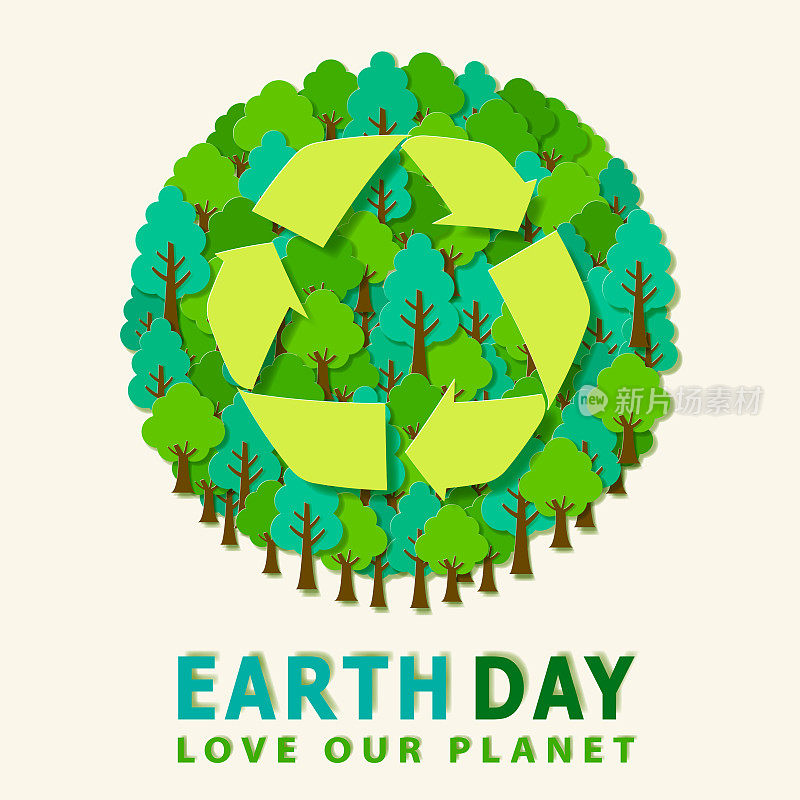 地球日，树木星球回收
