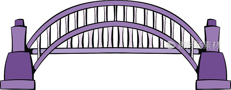 悉尼海港大桥卡通图标
