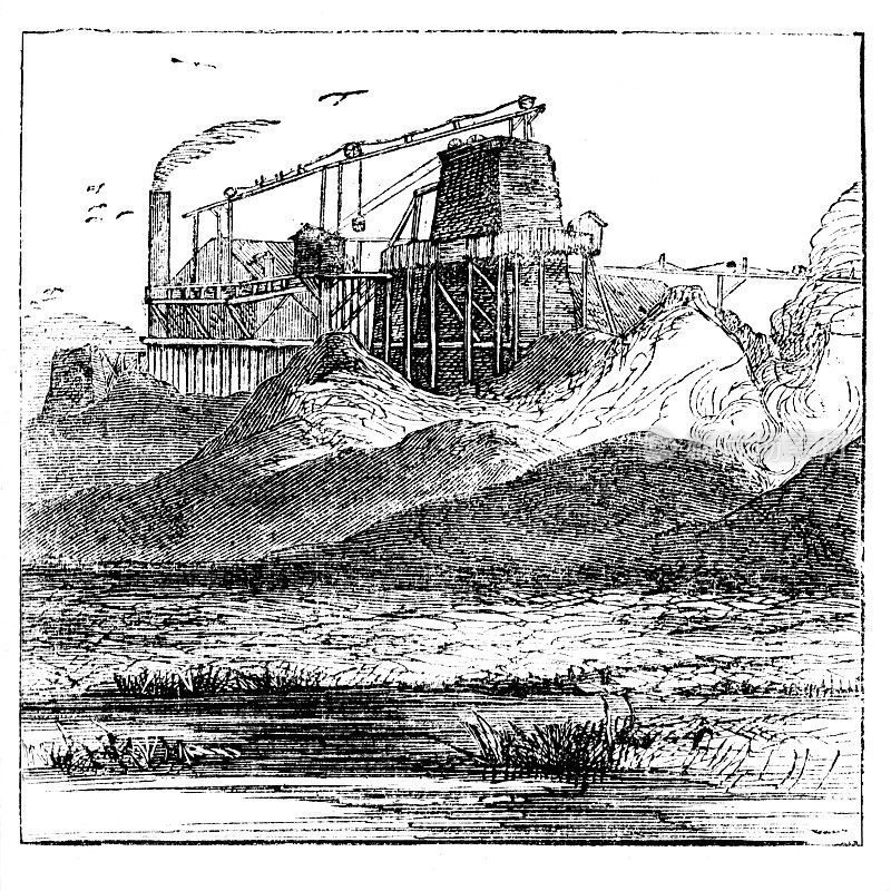 煤矿地面上的巷道从1862年杂志