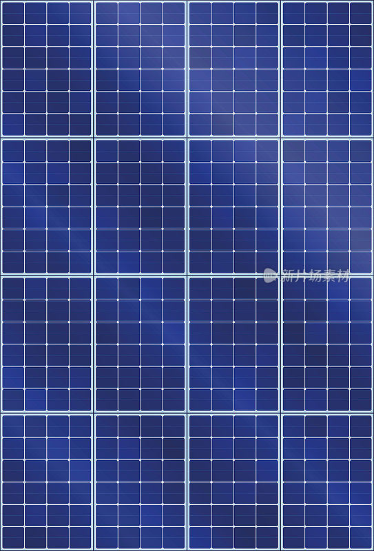 太阳能板背景图案-热收集器与阳光束的光反射-光伏技术的插图-无缝扩展在所有方向，垂直方向。