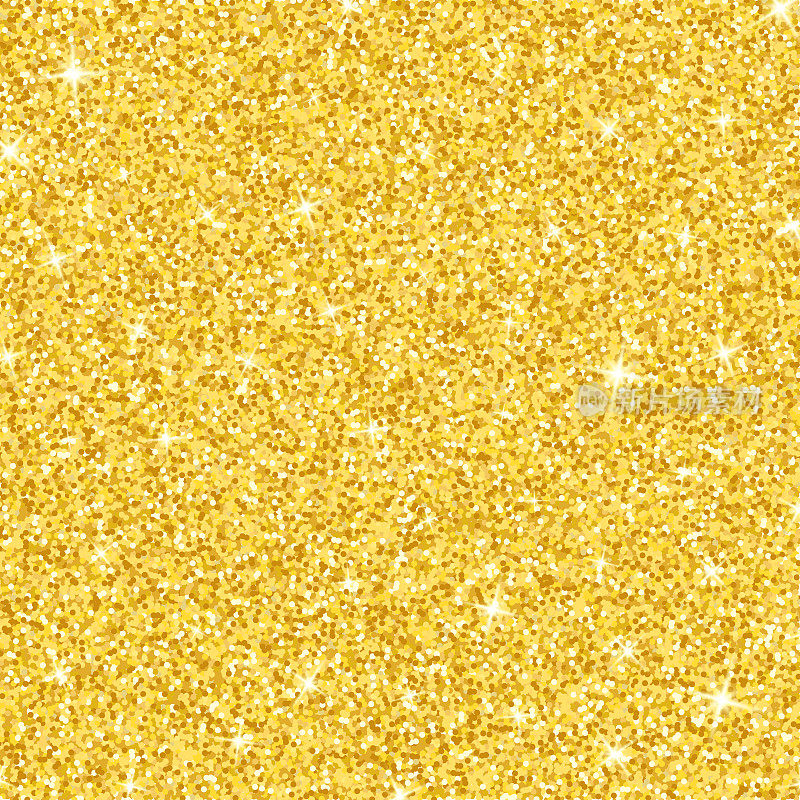 奢华背景的金色闪光。金粉闪闪发光。金色纹理为您的设计。小金色的五彩纸屑。金色的光芒。矢量图