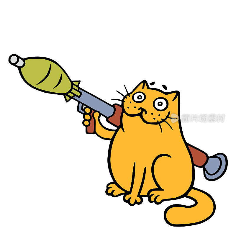 带榴弹发射器的战争猫。