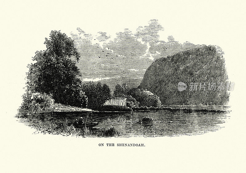观赏雪兰多河，弗吉尼亚，美国，19世纪