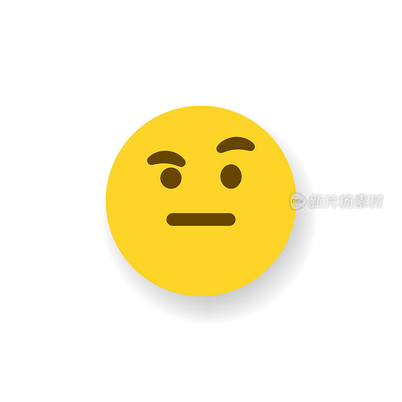 Emoticon平面设计投阴影效果