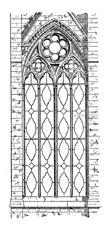 古董插图:窗口