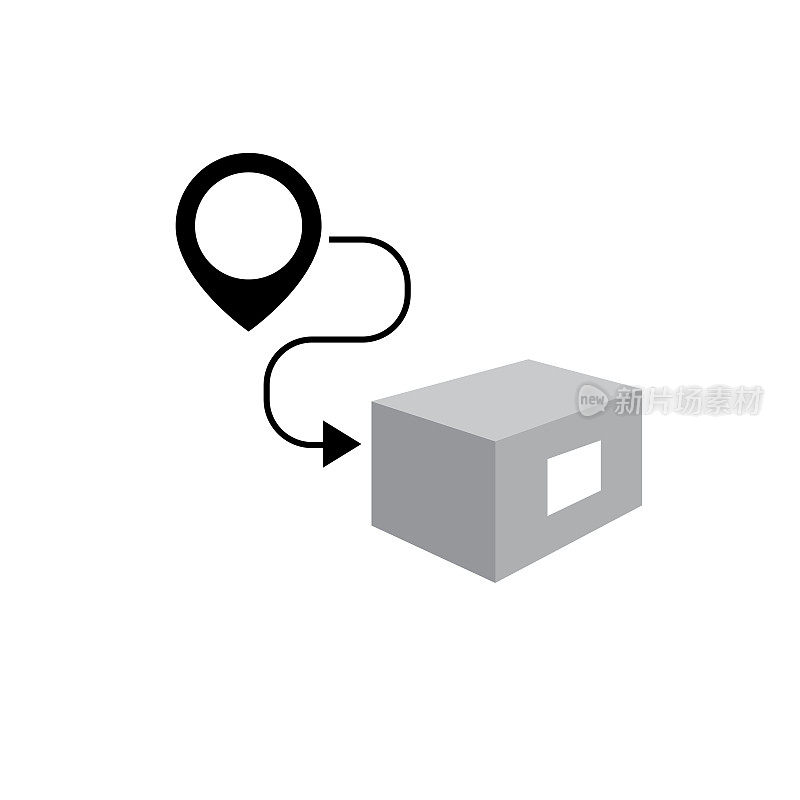 包裹位置-物流交付和运输图标