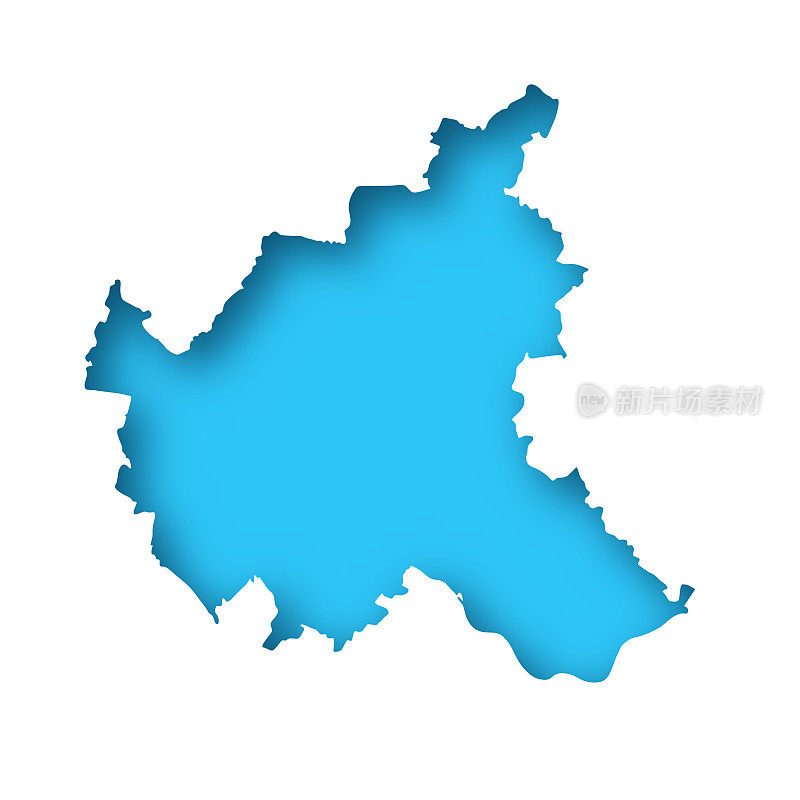 汉堡地图-白纸，蓝色背景