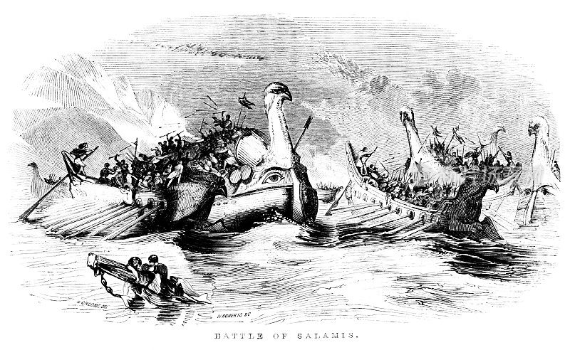 古希腊和波斯人之间的萨拉米斯海战，古代文明