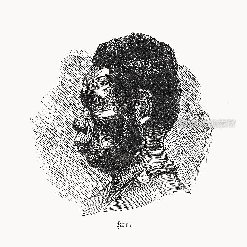 《克鲁人》,西非,木刻,1899年出版