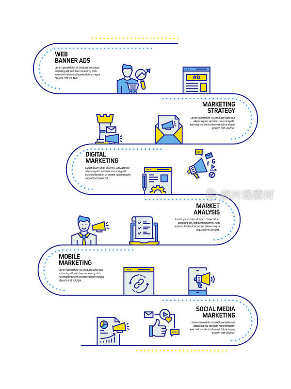 数字营销概念线风格设计说明