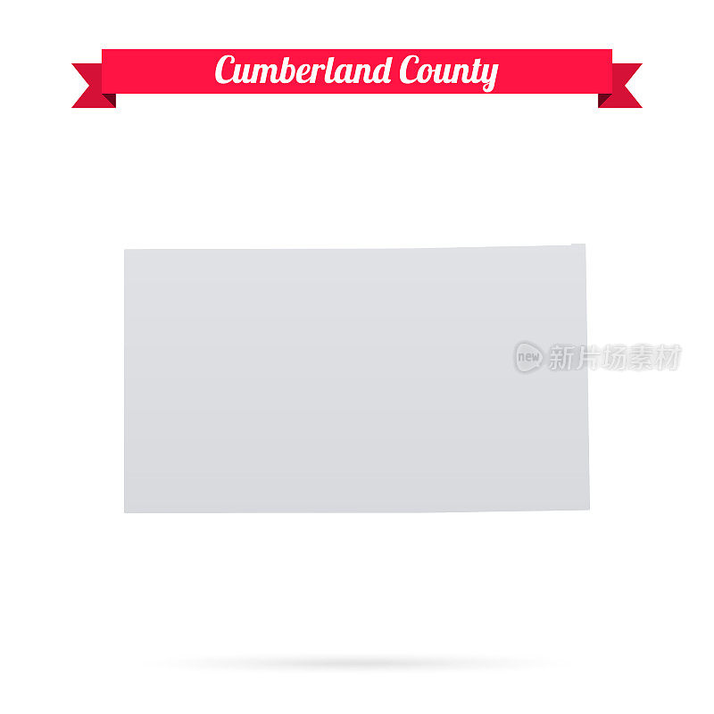 伊利诺伊州坎伯兰县。白底红旗地图