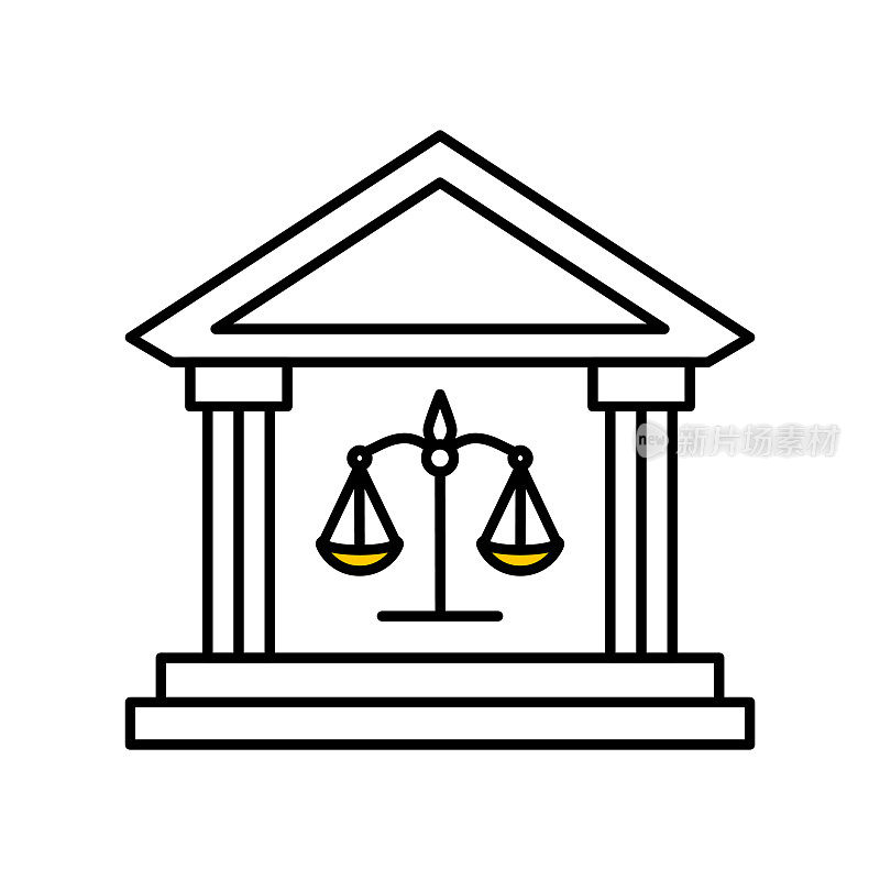法院，法庭的标志。
