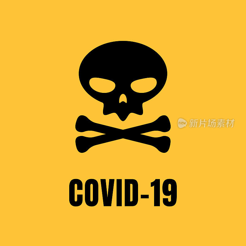 Covid-19人类颅骨标志设计